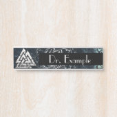Porte-nom Pour Porte Valknut~ (Wavy) (Devant)