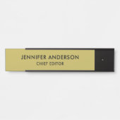 Porte-nom Pour Porte Vegas Gold Color Professional Classic Plain (Devant)