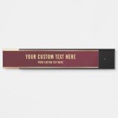 Porte-nom Pour Porte Votre Texte Personnalisé Ici Élégant Design Simple (Devant)