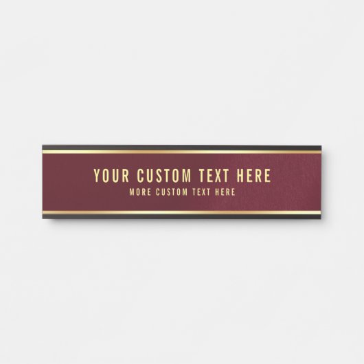 Porte-nom Pour Porte Votre texte personnalisé ici Élégante Maison moder (Devant)