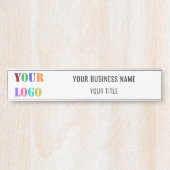 Porte-nom Pour Porte Your Branded Company Logo Name Door Sign Example (Devant)