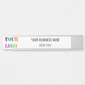 Porte-nom Pour Porte Your Branded Company Logo Name Door Sign Example (Devant)