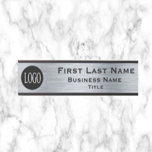 Porte-nom Pour Porte Your Company Logo Office Door Sign Metallic Look