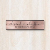 Porte-nom Pour Porte Your Company Office Door Sign Rose Gold (Devant)
