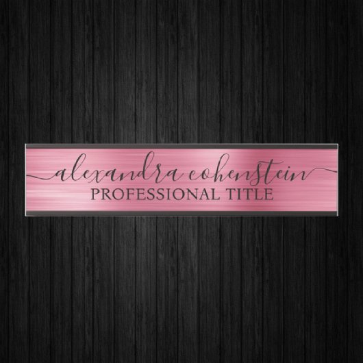 Porte-nom Pour Porte Your Company Office Door Sign Rose Gold