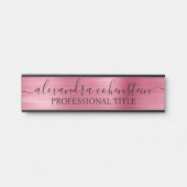 Porte-nom Pour Porte Your Company Office Door Sign Rose Gold (Devant)