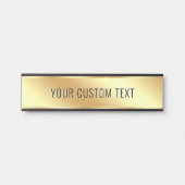 Porte-nom Pour Porte Your Custom Text Elegant Gold Create Your Own (Devant)