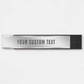 Porte-nom Pour Porte Your Custom Text Silver Template Create Your Own (Devant)