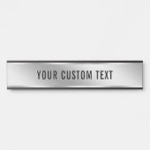 Porte-nom Pour Porte Your Custom Text Silver Template Create Your Own (Devant)