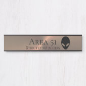 Porte-nom Pour Porte Zone 51 Alien (Devant)