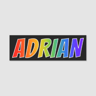 Porte-nom Prénom "ADRIAN" : Coloration d'arc-en-ciel