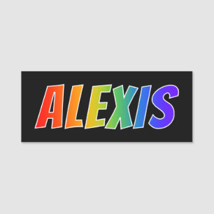 Porte-nom Prénom "ALEXIS" : Coloration d'arc-en-ciel