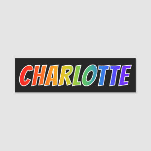 Porte-nom Prénom "CHARLOTTE" : Coloration d'arc-en-ciel