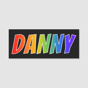 Porte-nom Prénom "DANNY" : Coloration d'arc-en-ciel