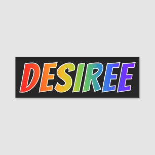 Porte-nom Prénom "DÉSIRÉE" : Coloration d'arc-en-ciel