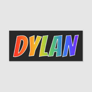 Porte-nom Prénom "DYLAN" : Coloration d'arc-en-ciel