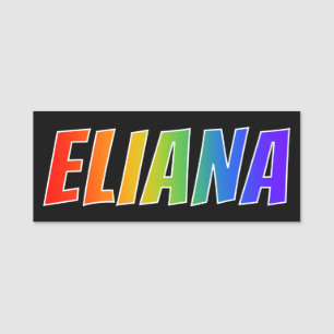 Porte-nom Prénom "ELIANA" : Coloration d'arc-en-ciel