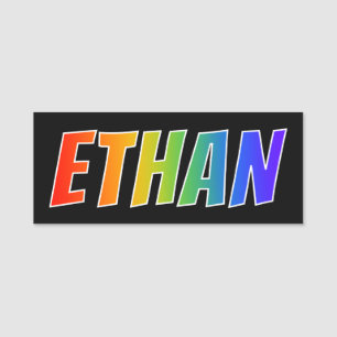 Porte-nom Prénom "ETHAN" : Coloration d'arc-en-ciel