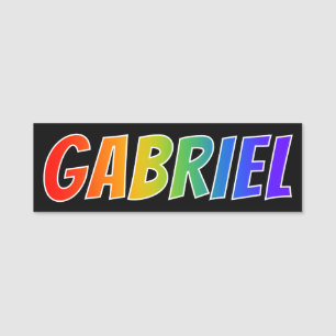 Porte-nom Prénom "GABRIEL" : Coloration d'arc-en-ciel