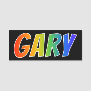Porte-nom Prénom "GARY" : Coloration d'arc-en-ciel
