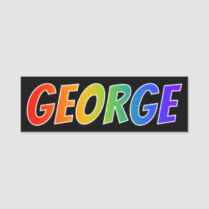 Porte-nom Prénom "GEORGE" : Coloration d'arc-en-ciel