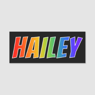 Porte-nom Prénom "HAILEY" : Coloration d'arc-en-ciel