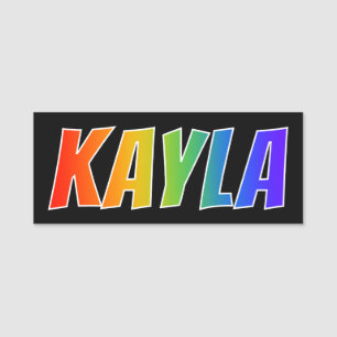 Porte-nom Prénom "KAYLA" : Coloration d'arc-en-ciel