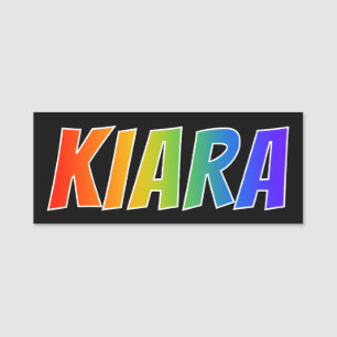 Porte-nom Prénom "KIARA" : Coloration d'arc-en-ciel
