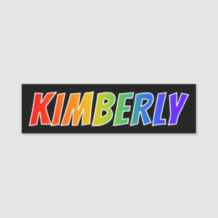 Porte-nom Prénom "KIMBERLY" : Coloration d'arc-en-ciel