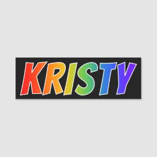 Porte-nom Prénom "KRISTY" : Fun Rainbow Coloring