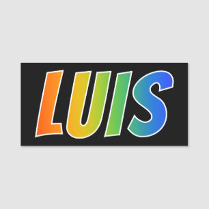 Porte-nom Prénom "LUIS" : Coloration d'arc-en-ciel