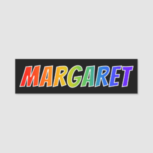 Porte-nom Prénom "MARGARET" : Coloration d'arc-en-ciel