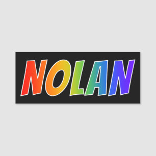 Porte-nom Prénom "NOLAN" : Coloration d'arc-en-ciel