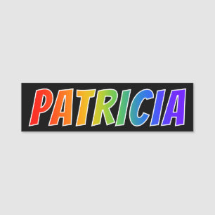 Porte-nom Prénom "PATRICIA" : Coloration d'arc-en-ciel