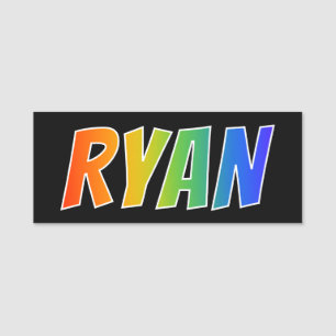 Porte-nom Prénom "RYAN" : Coloration d'arc-en-ciel