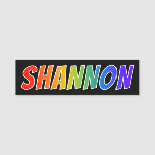 Porte-nom Prénom "SHANNON" : Coloration d'arc-en-ciel