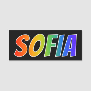 Porte-nom Prénom "SOFIA" : Coloration d'arc-en-ciel