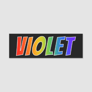 Porte-nom Prénom "VIOLETTE" : Coloration d'arc-en-ciel
