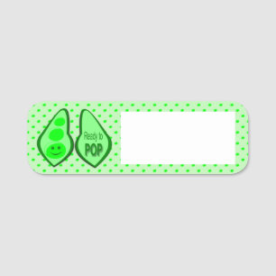 Porte-nom Prêt à cueillir des pois verts