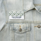 Porte-nom Profession Motif Rustique Dark Green Cactus Desert (En situation)