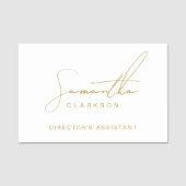 Porte-nom Professional Handwritten Gold Script Typography (Devant)