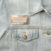 Porte-nom Professionnel Affaires Neutre Beige Magnétique (En situation)