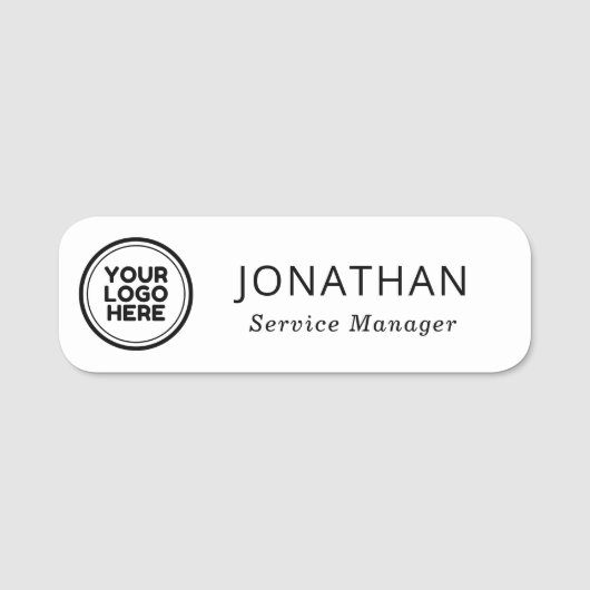 Porte-nom Professionnel Logo Entreprise Employé (Devant)