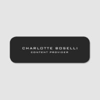 Professionnel minimaliste Votre nom Titre Noir