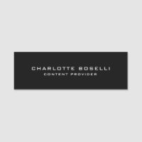 Professionnel minimaliste Votre nom Titre Noir