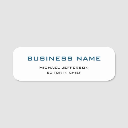 Porte-nom Professionnel Moderne Plain Simple (Devant)