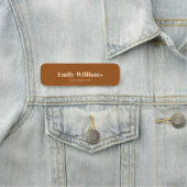 Porte-nom Professionnelle Moderne Terracotta (En situation)