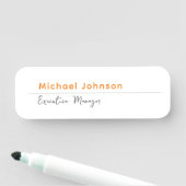 Porte-nom Profil professionnel minimaliste moderne unique (En situation)