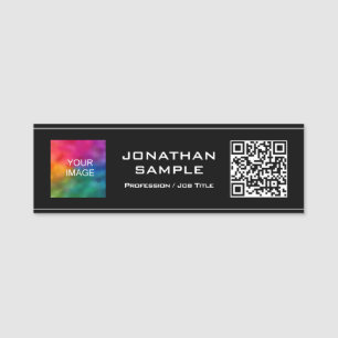 Porte-nom QR Code Télécharger la photo d'un membre ou votre 