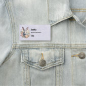 Porte-nom Rabbit Surrounded by Pastel Flowers Cute (En situation)